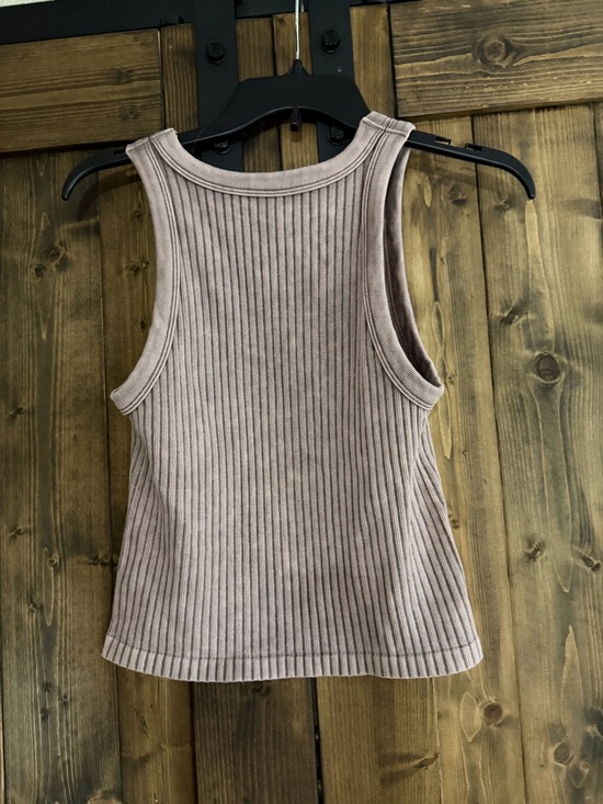 Zenana Outfitters Tops - Zenana Outfitters Ribbed Scoop Neck Tank in Taupe